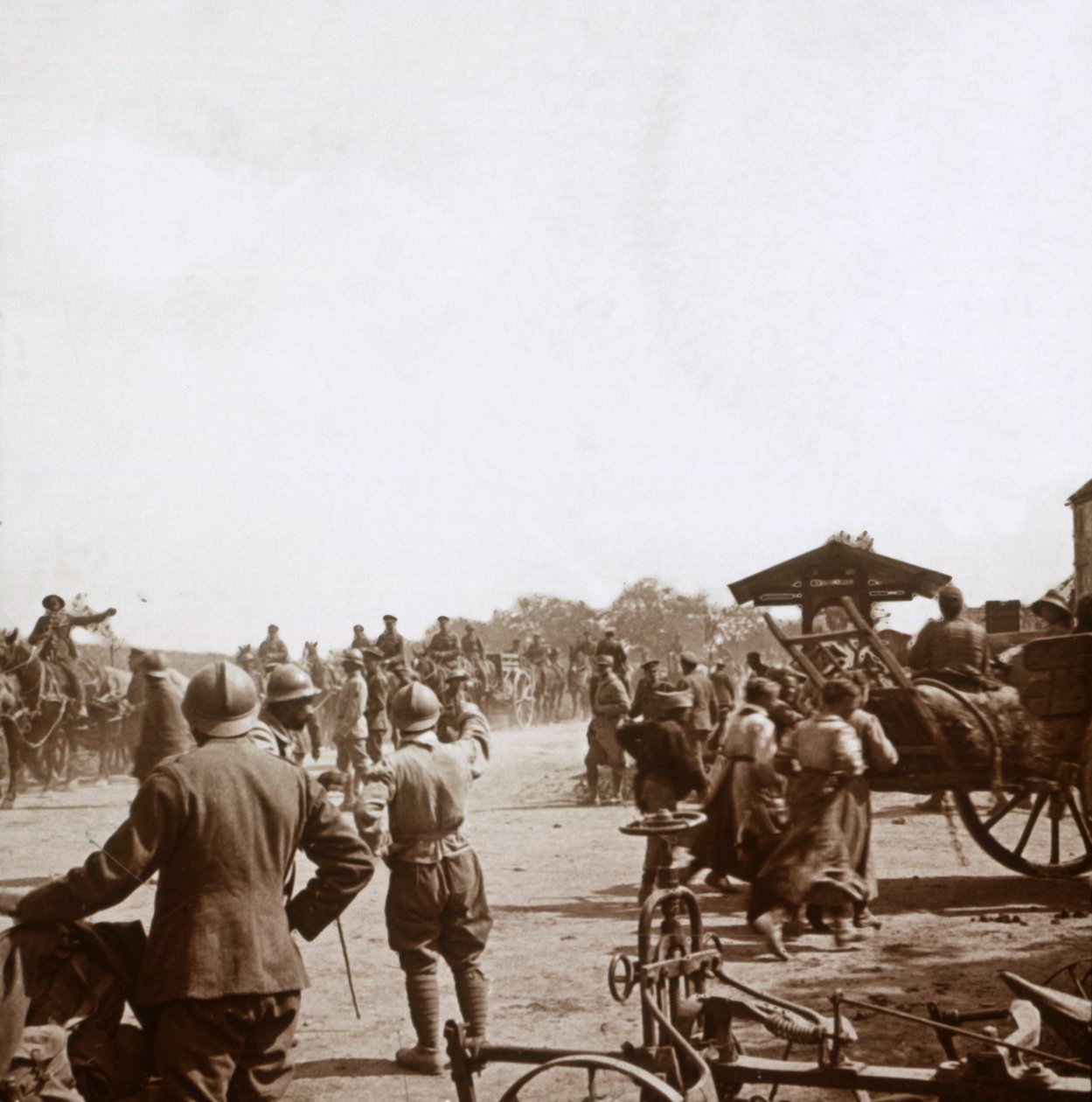 Franske soldater, Igny, Nordfrankrig, c1914-c1918 af Unbekannt