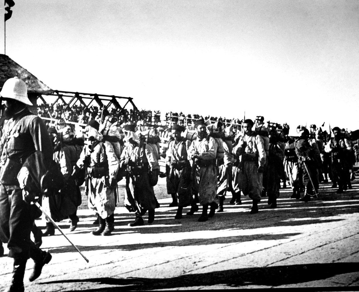 Franske tropper, Tientsin, Kina, 1900 af Unbekannt