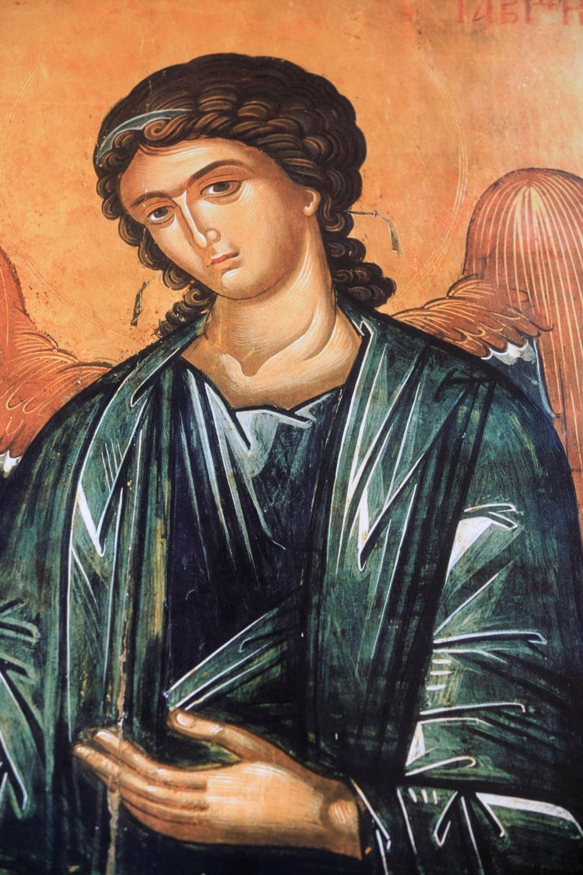Fresco i Agios Andreas kloster på Athos-bjerget Grækenland af Unbekannt