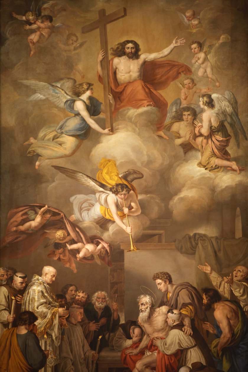 Fresco i San Jeronimos kirke Madrid Spanien af Unbekannt
