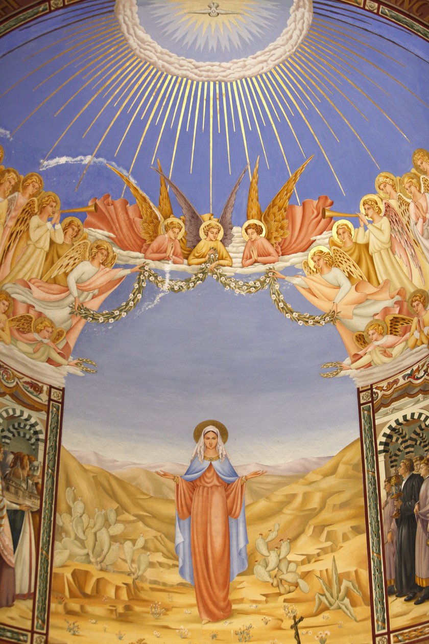 Fresco i Visitationskirken i Ein Kerem, Ein Kerem, Israel af Unbekannt