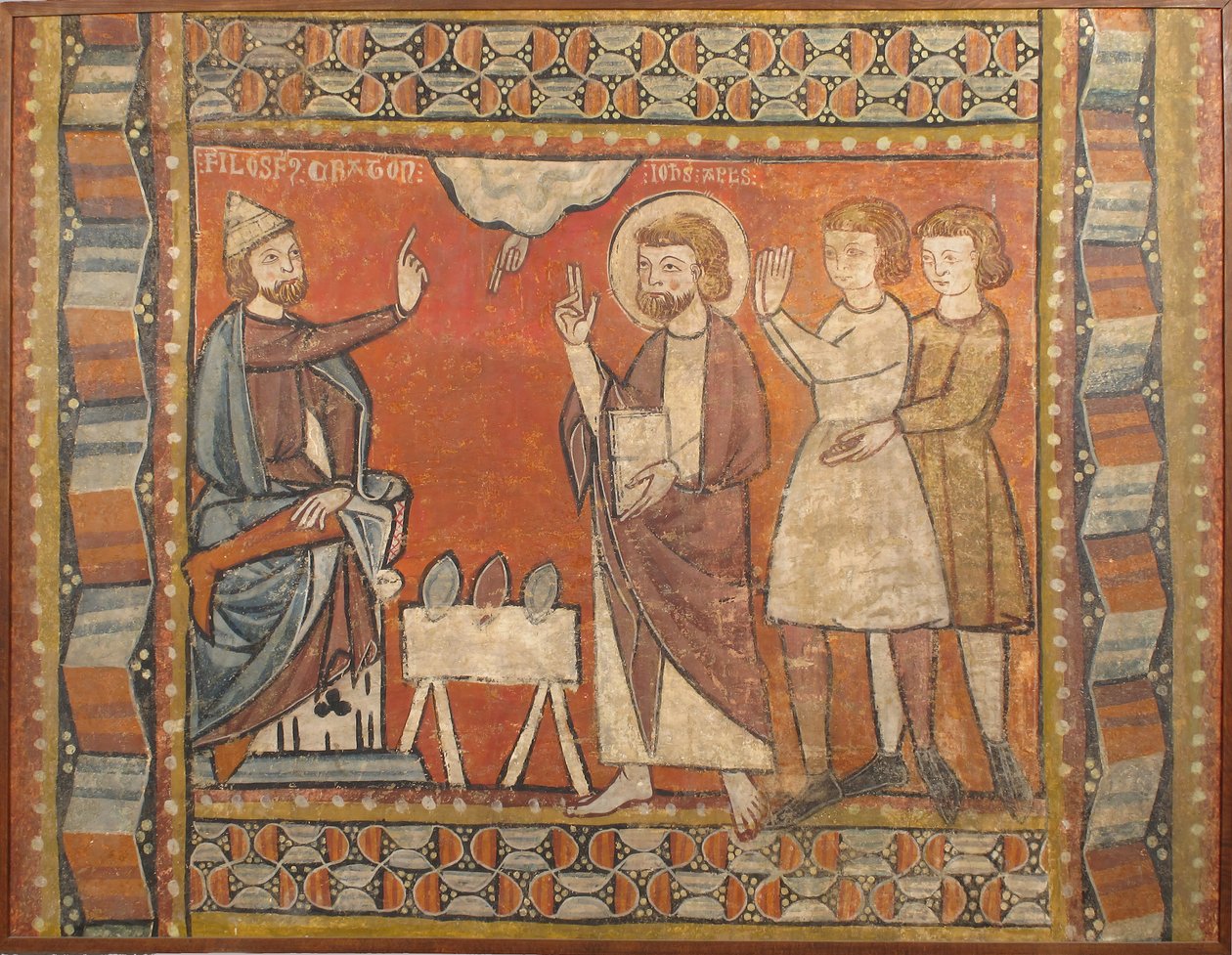 Fresco with Miracle of the Jewels, slutningen af det 13.-begyndelsen af det 14. århundrede. af Unbekannt