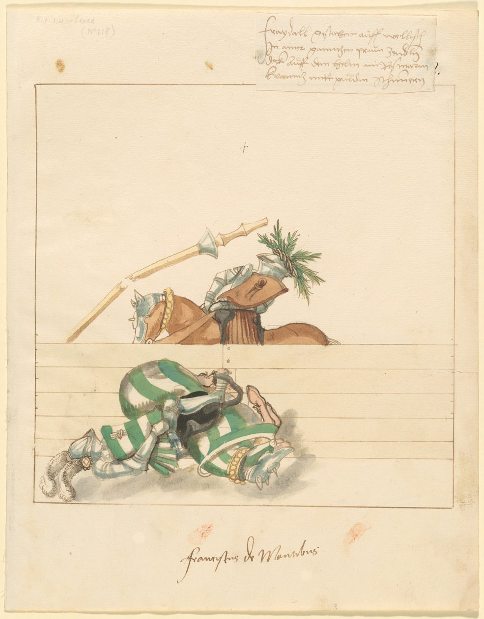 Freydal, The Book of Jousts and Tournament of Emperor Maximilian I: Combats..., Plade 106, c1515. af Unbekannt