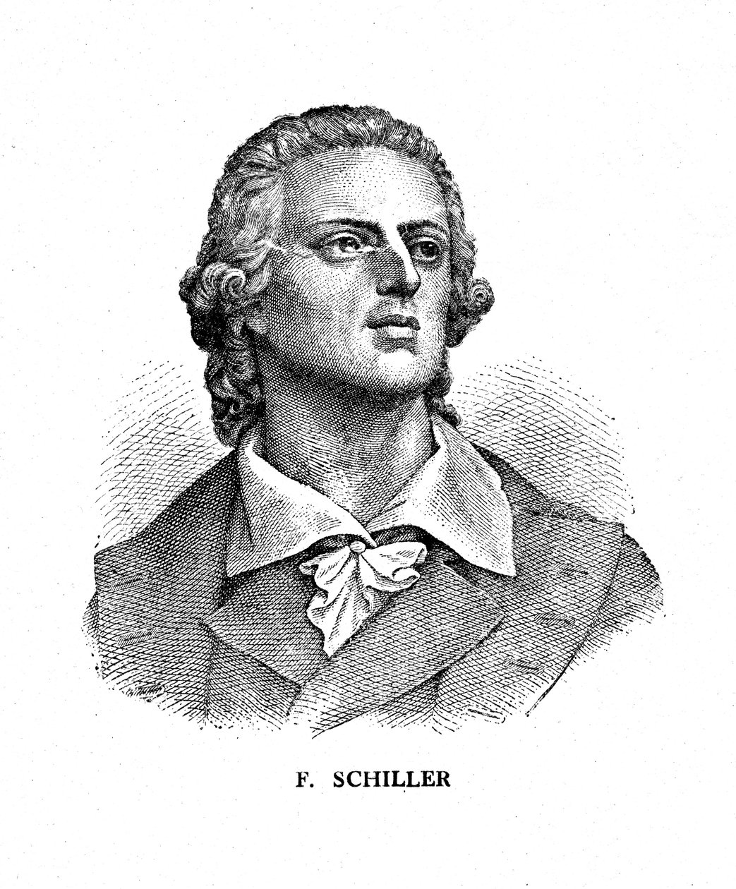 Friedrich Schiller, tysk digter, filosof, historiker og dramatiker, 1800-tallet af Unbekannt