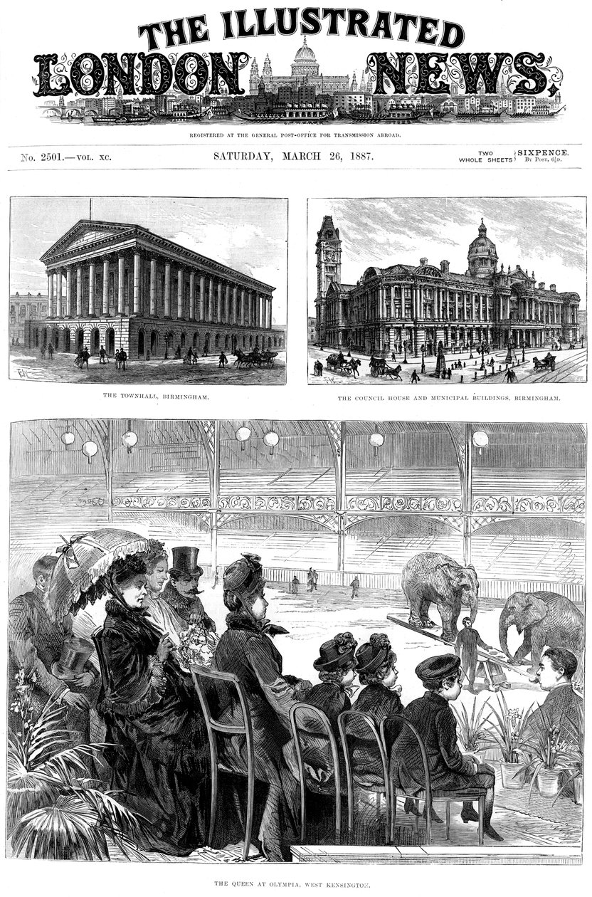Forsiden af The Illustrated London News, 1887 af Unbekannt