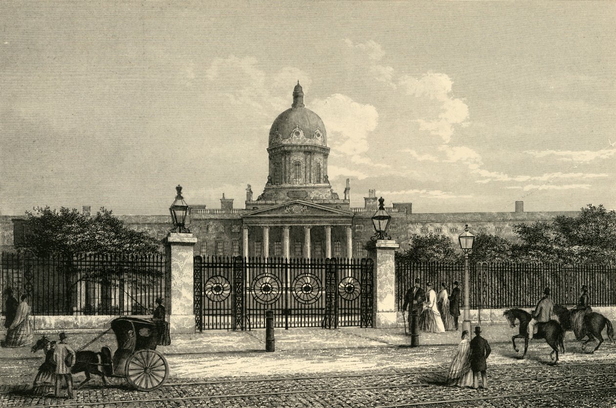 Set forfra af Bethlehem Hospital, c1876. af Unbekannt