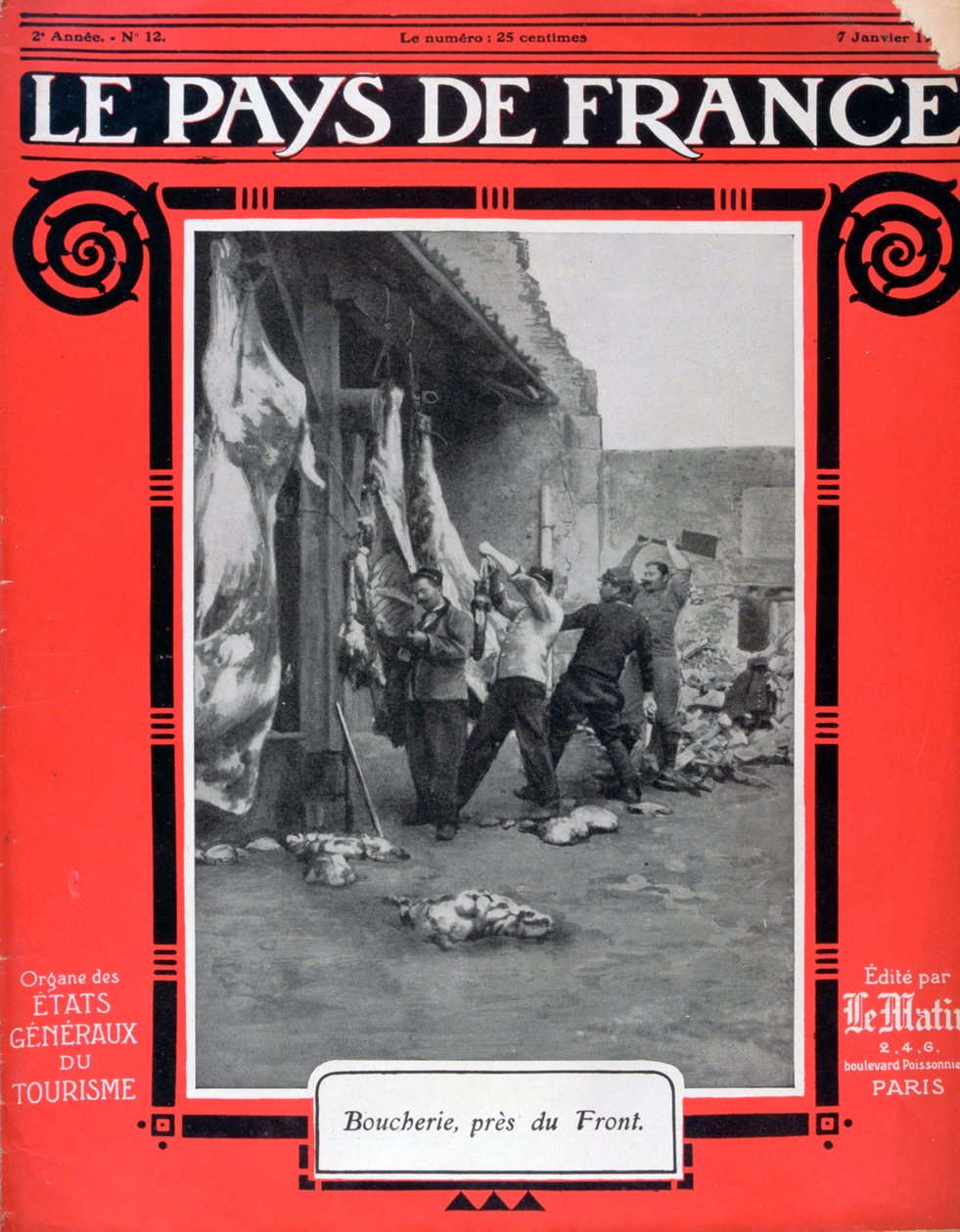 Forside af Le Pays de France, 7. januar 1915 af Unbekannt