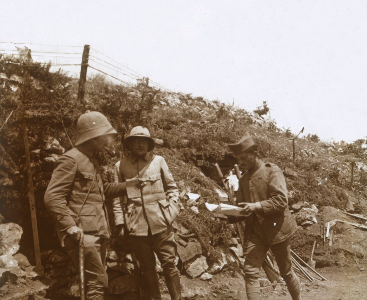 Frontlinje mod Monastir, Serbien, c1916 af Unbekannt