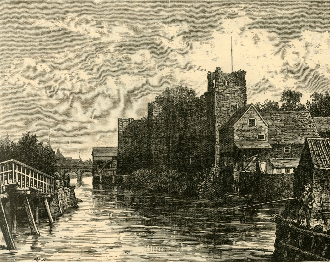 Forsiden af Newark Castle, 1898. af Unbekannt