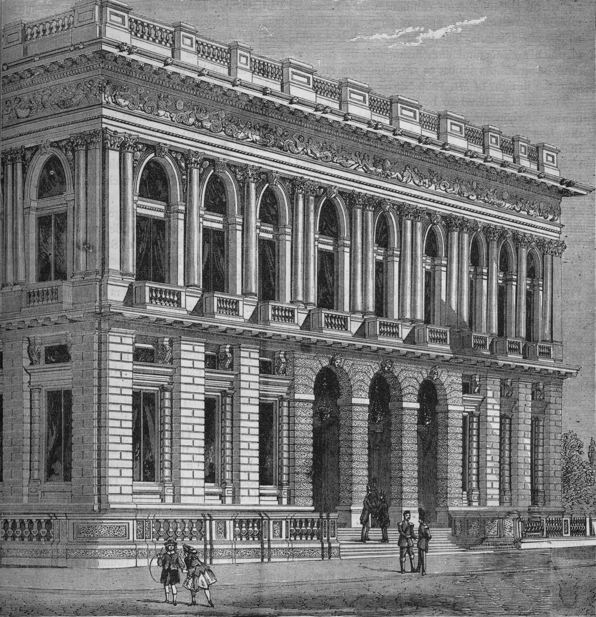 Front of the Army and Navy Club, Westminster, London, c1870 1878 af Unbekannt