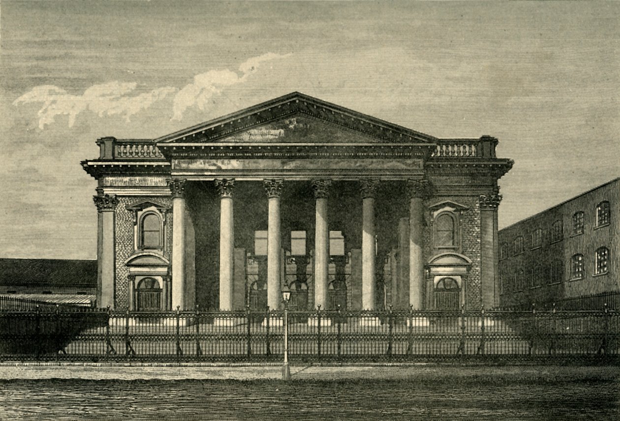 Forsiden af Metropolitan Tabernacle, c1878. af Unbekannt