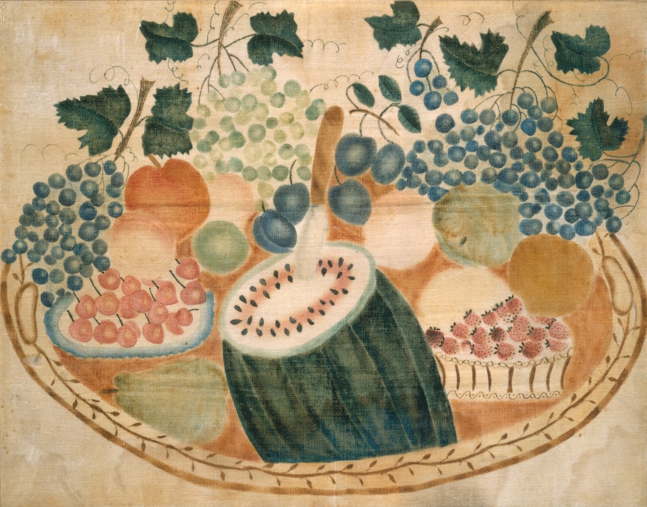 Frugt på en bakke, ca. 1840. af Unbekannt