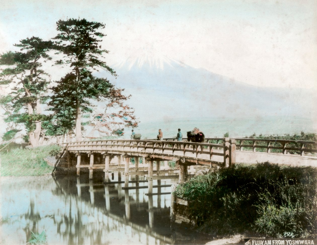 Mt. Fuji fra Yoshiwara, Japan af Unbekannt