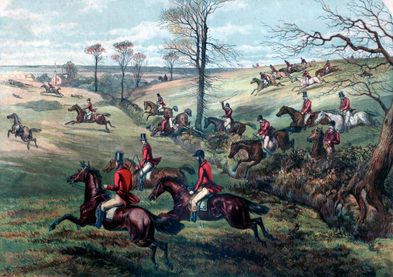 Fuldt skrig, Rævejagt, 1800-tallet af Unbekannt