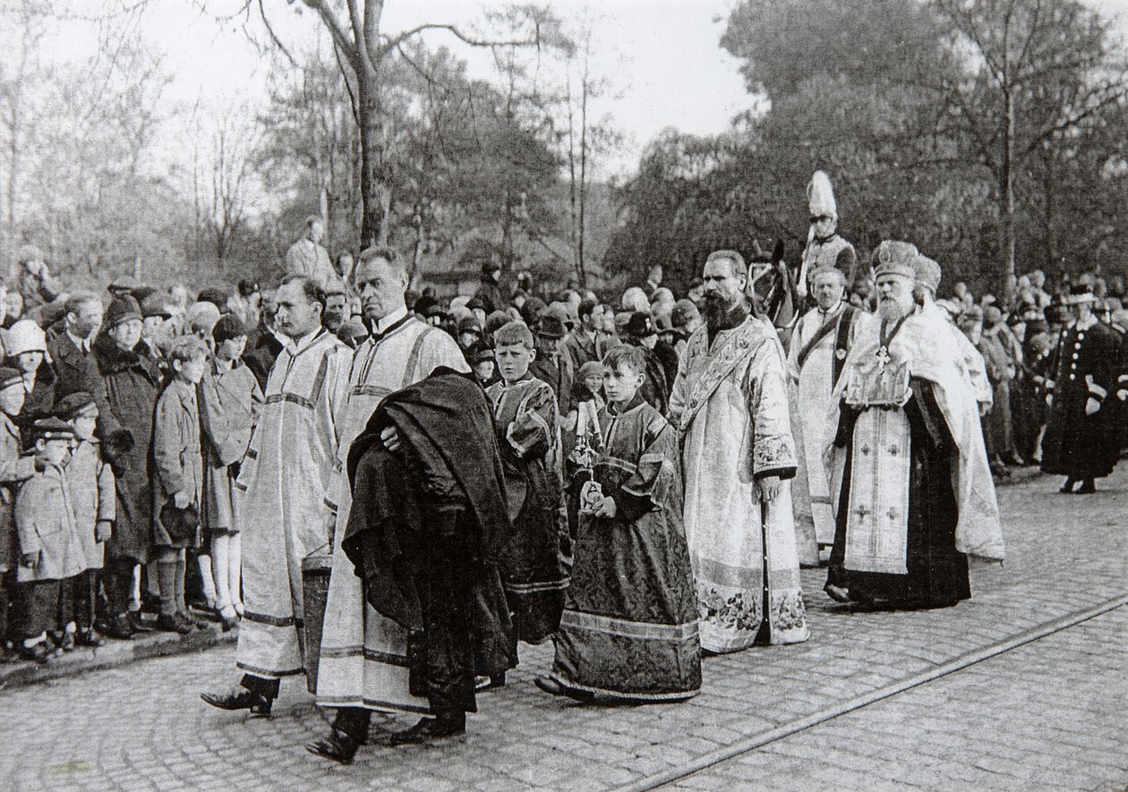 Begravelse af tsarina Maria Feodorovna af Rusland, Roskilde, Danmark, 19. oktober 1928 af Unbekannt