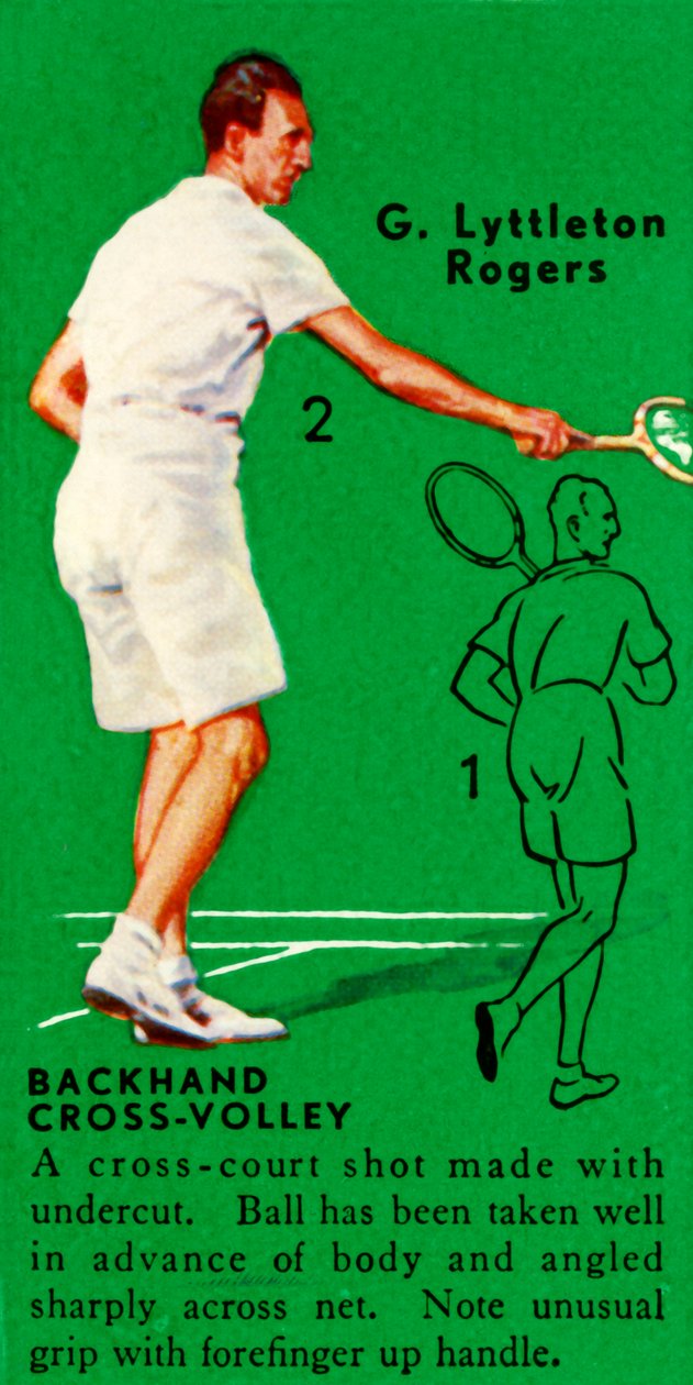 G. Lyttleton Rogers - Backhand Cross-Volley, c1935. af Unbekannt