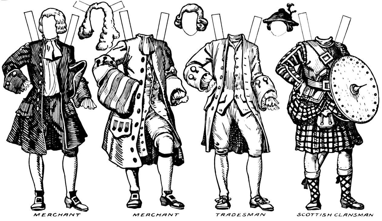 Gallery of Historic Costume: What People Wear in Early Georgian Days, c1934 af Unbekannt