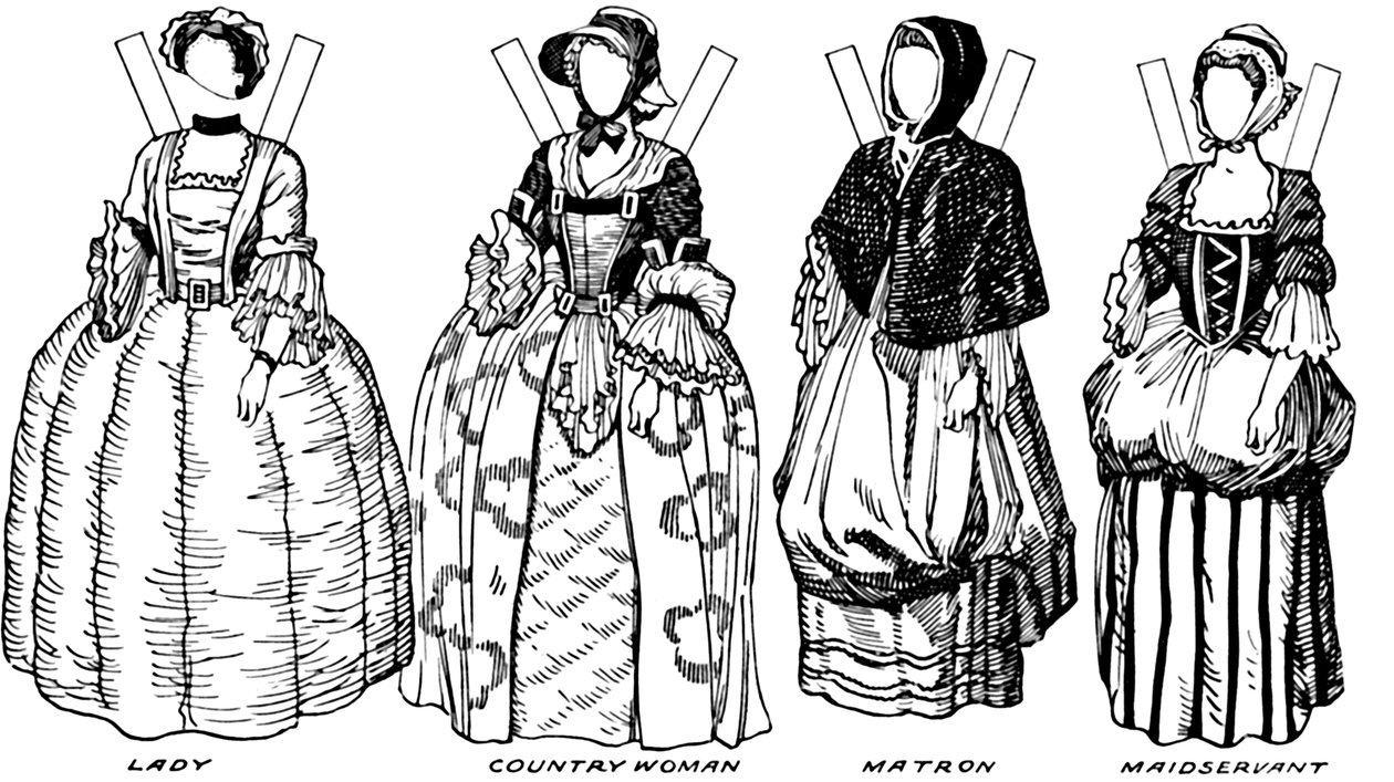 Gallery of Historic Costume: What People Wear in Early Georgian Days, c1934 af Unbekannt
