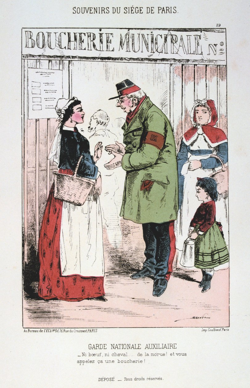 Auxiliary National Guard, Belejring af Paris, Fransk-Preussisk Krig, 1870-1871. af Unbekannt