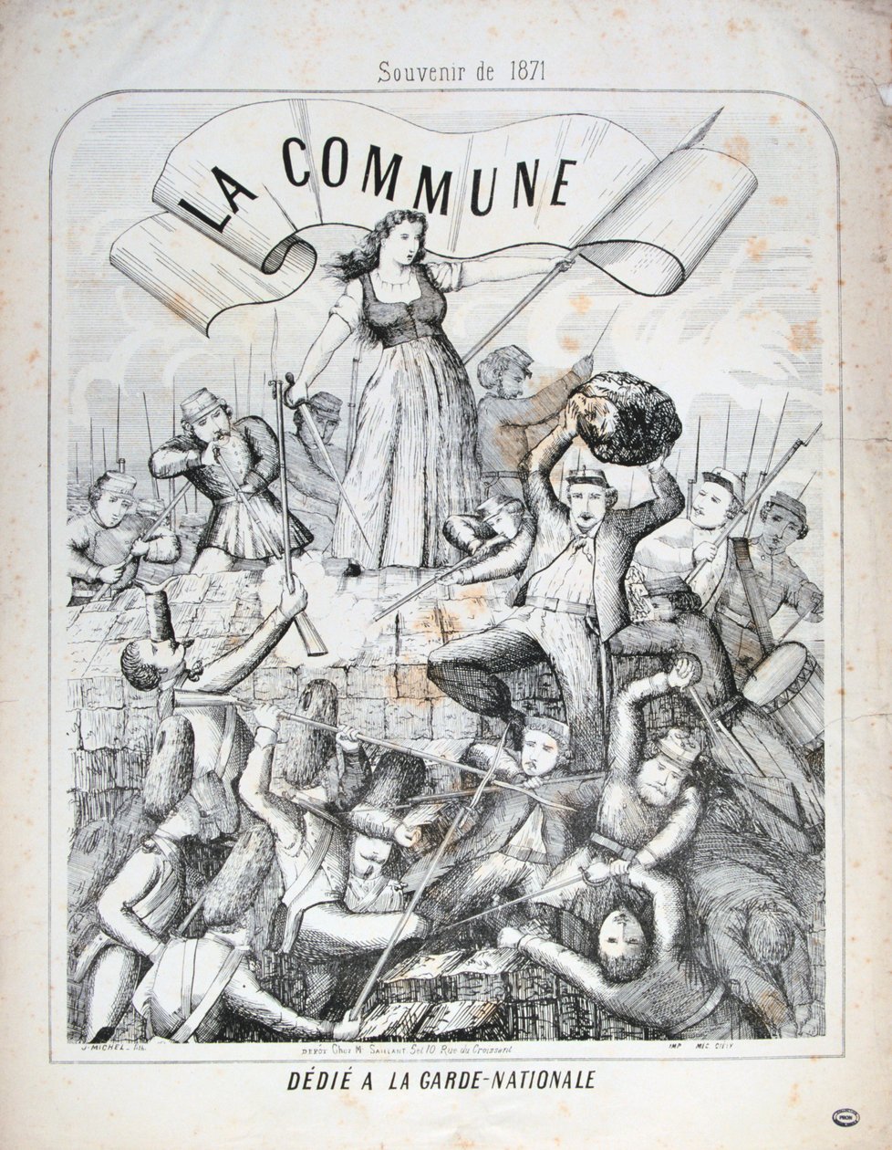 Nationalgarden, Paris Kommune, 1871. af Unbekannt