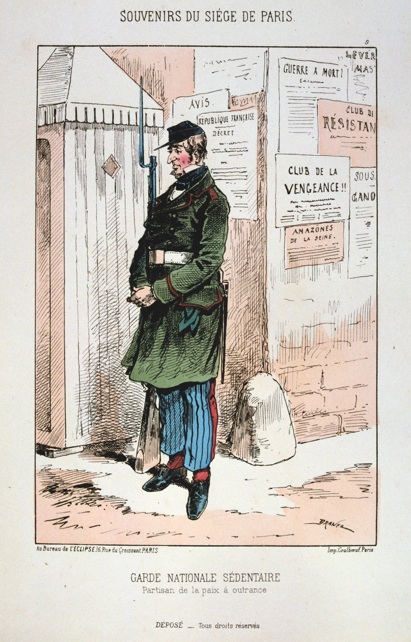 Stillesiddende nationalgarde, belejring af Paris, 1870-1871 af Unbekannt