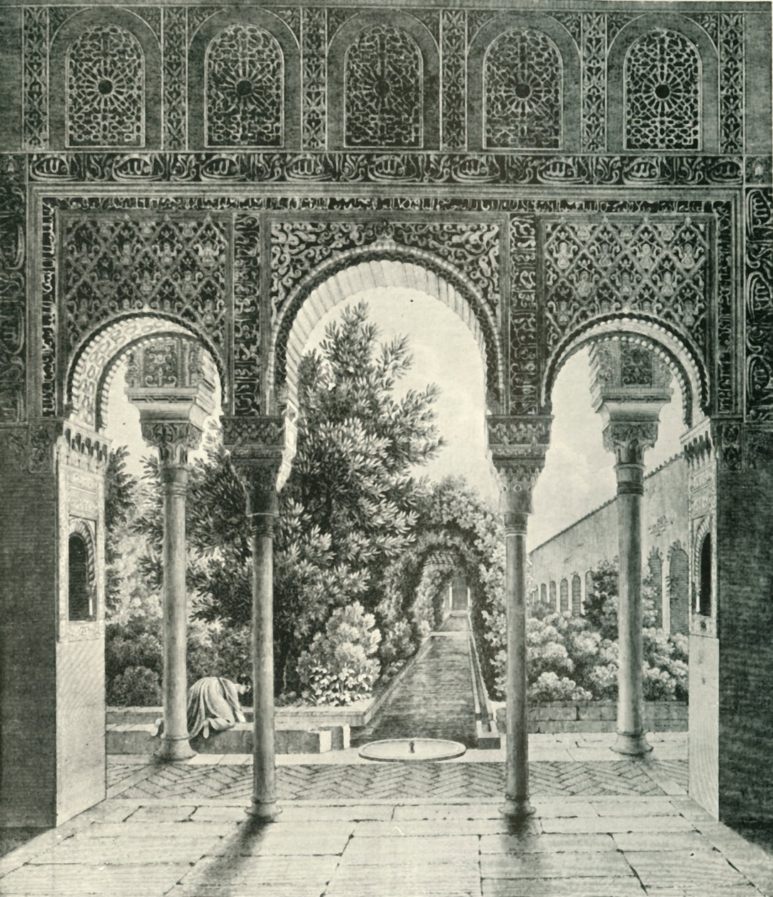Garden of the Generalife, 1800-tallet, 1907. af Unbekannt
