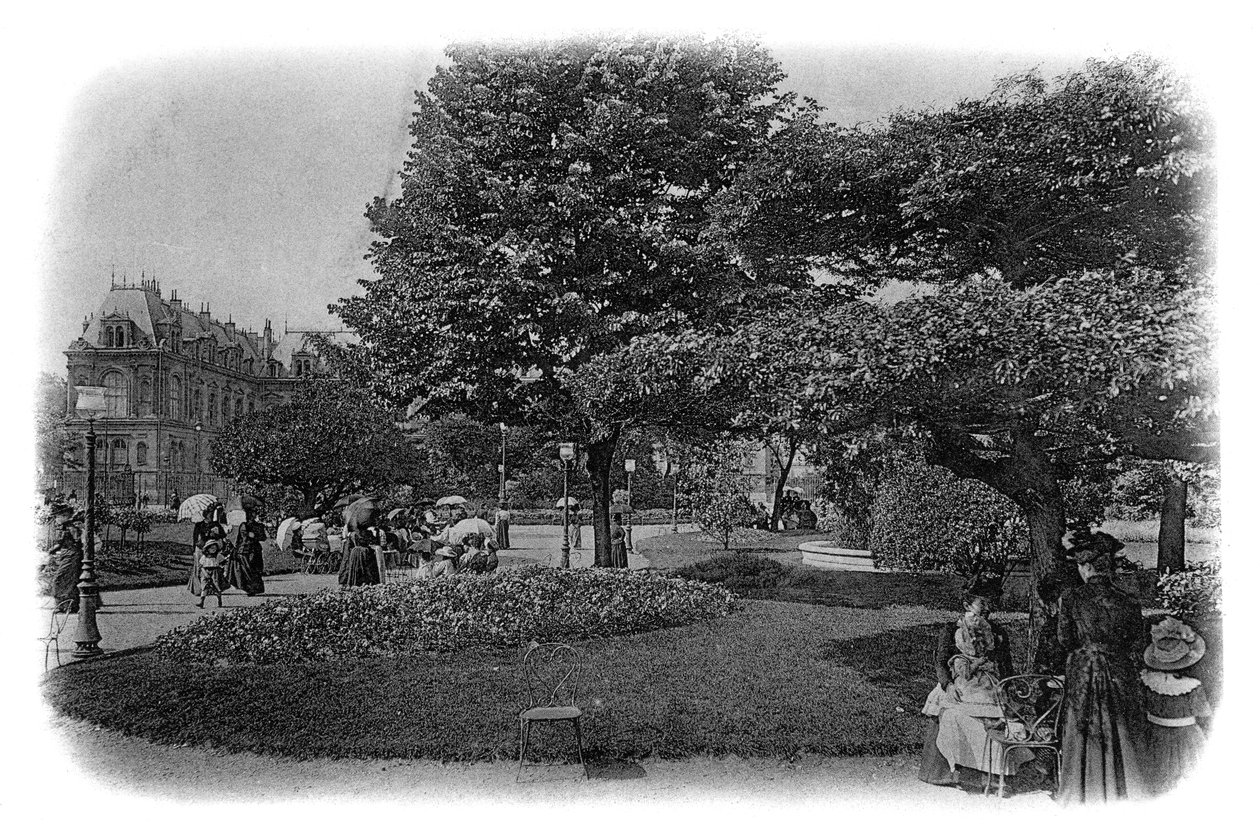 Gardens of the Hotel de Ville, Le Havre, Normandiet, Frankrig, begyndelsen af det 20. århundrede af Unbekannt