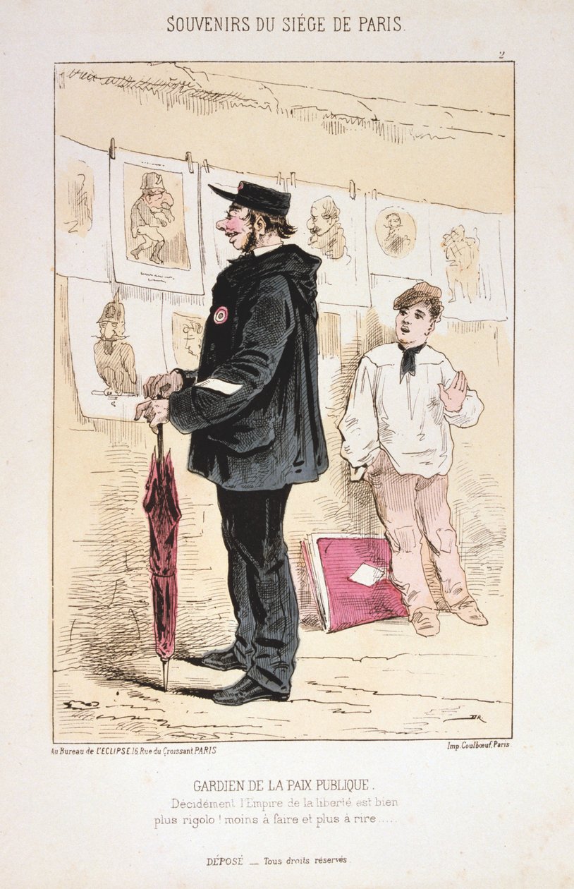 Folkefredens vogter, belejring af Paris, 1870-1871 af Unbekannt