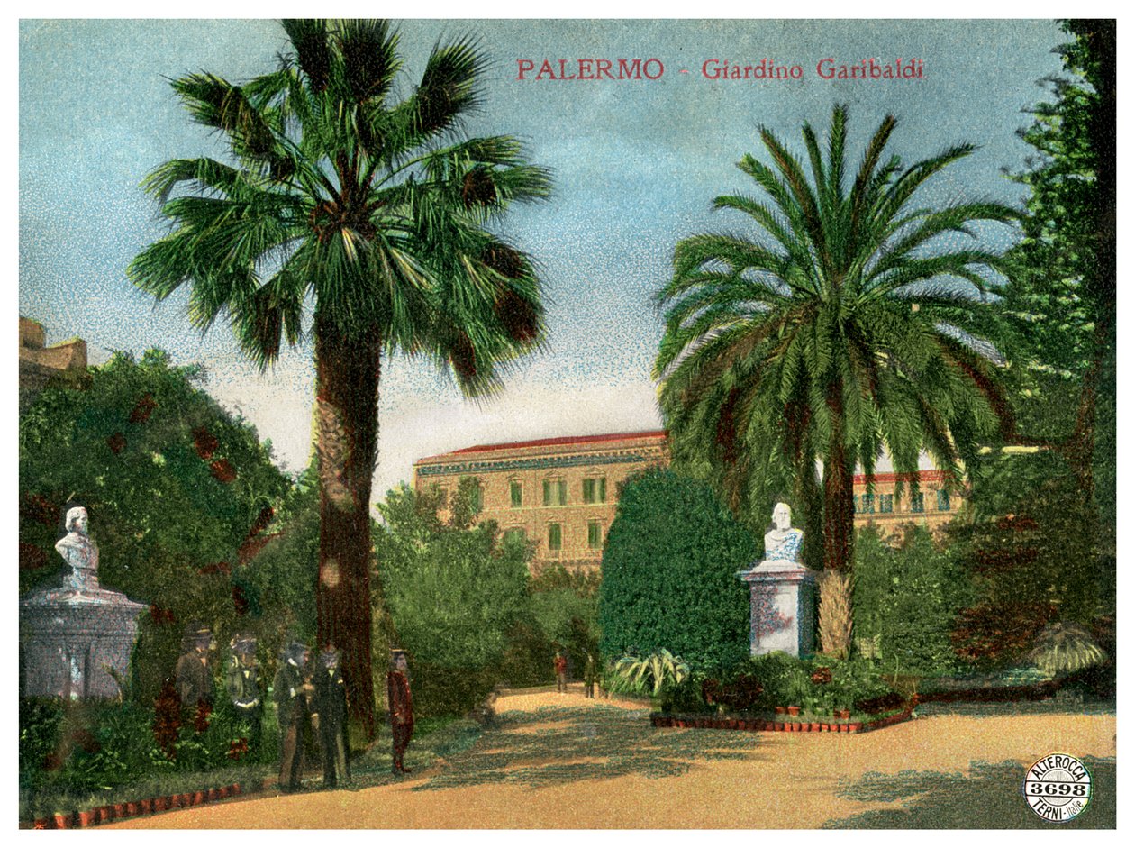 Garibaldi Garden, Palermo, Sicilien, Italien, begyndelsen af det 20. århundrede af Unbekannt