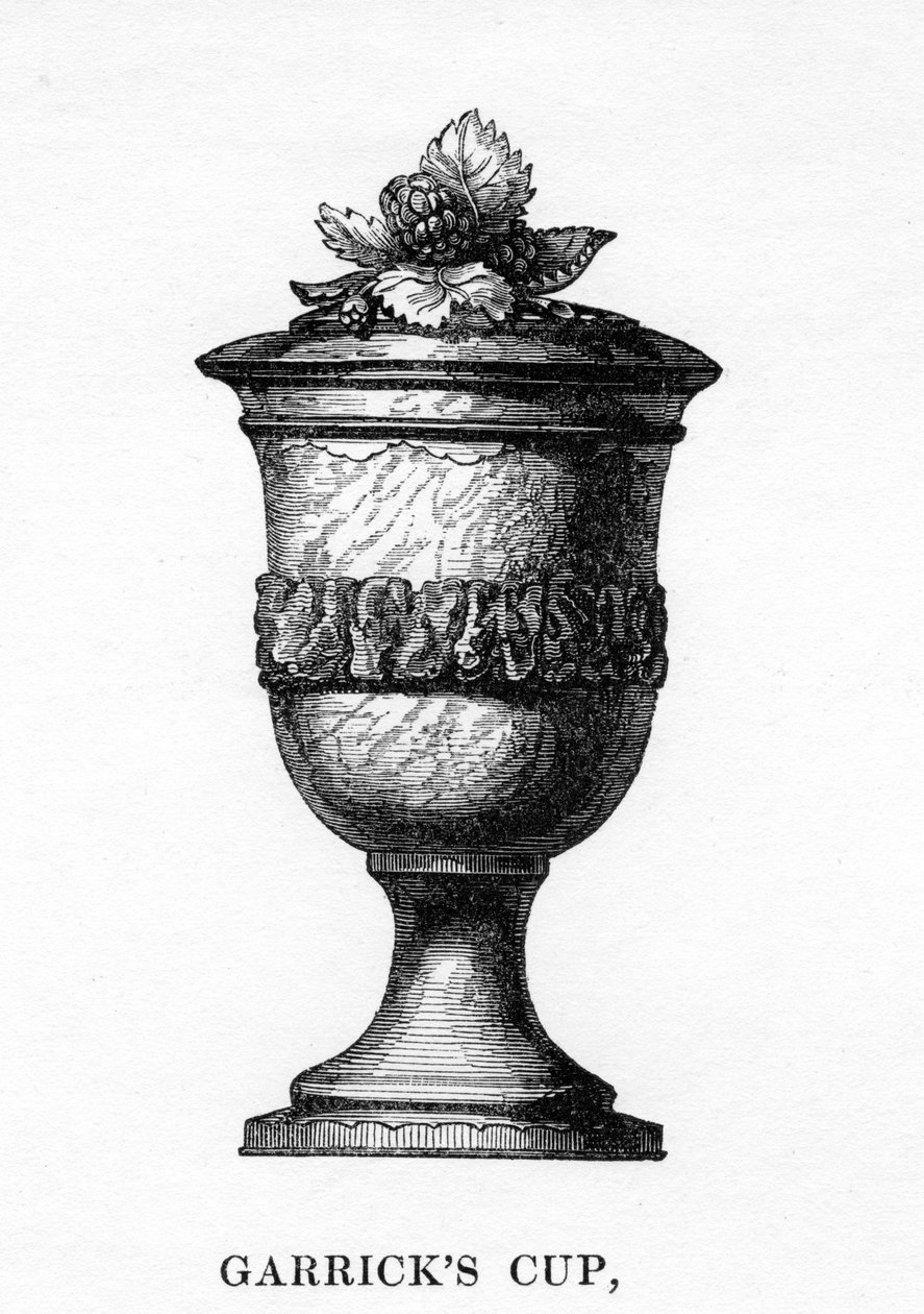 Garricks Cup, udskåret fra Shakespeares morbærtræ, 18. århundrede, 1840 af Unbekannt