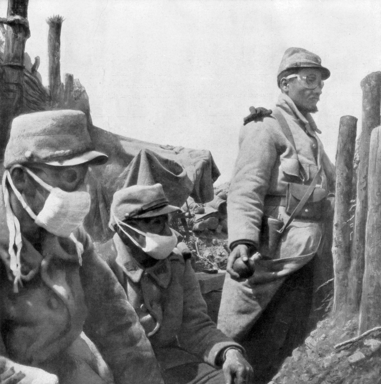Gasbeskyttelse, Frankrig, Første Verdenskrig, 1915 af Unbekannt