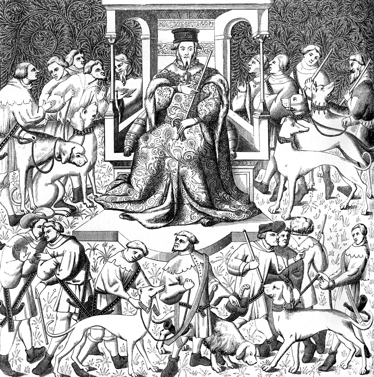 Gaston Phoebus underviste i venery, 15. århundrede 1849 af Unbekannt
