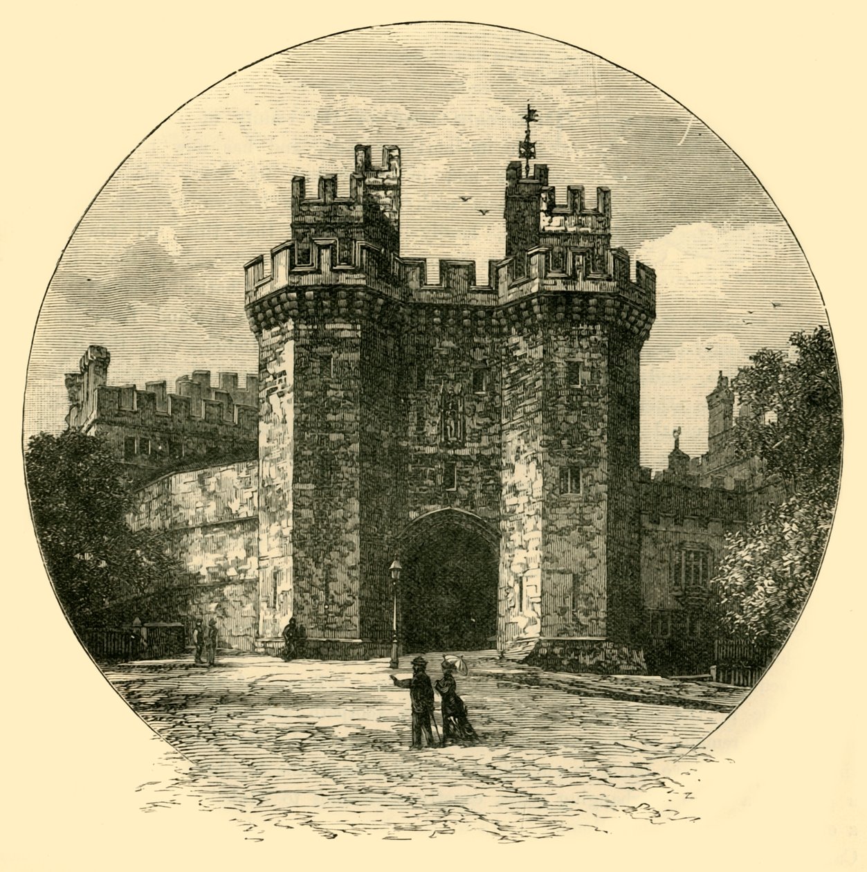 Porten til Lancaster Castle, 1898. af Unbekannt