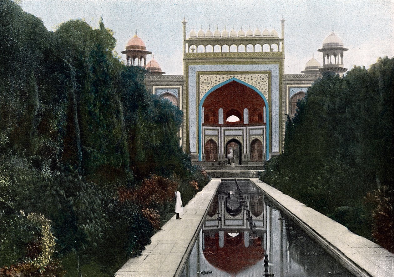 Porten til Taj Mahal, Agra, Uttar Pradesh, Indien, c1890 af Unbekannt