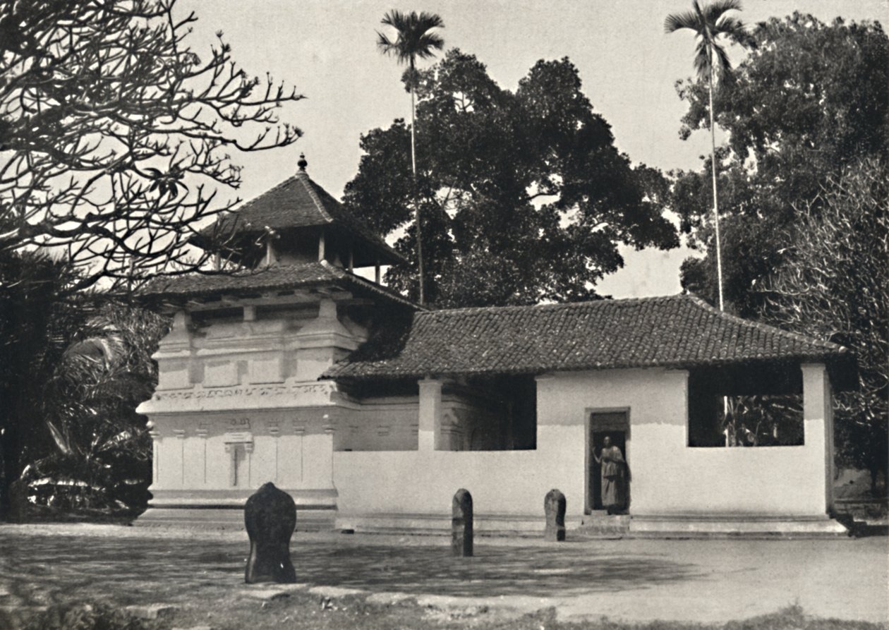 Gedige Vihara, Kandy Eksempel på et buddhistisk tempel i stil med en hinduistisk helligdom, Dewale, af Unbekannt