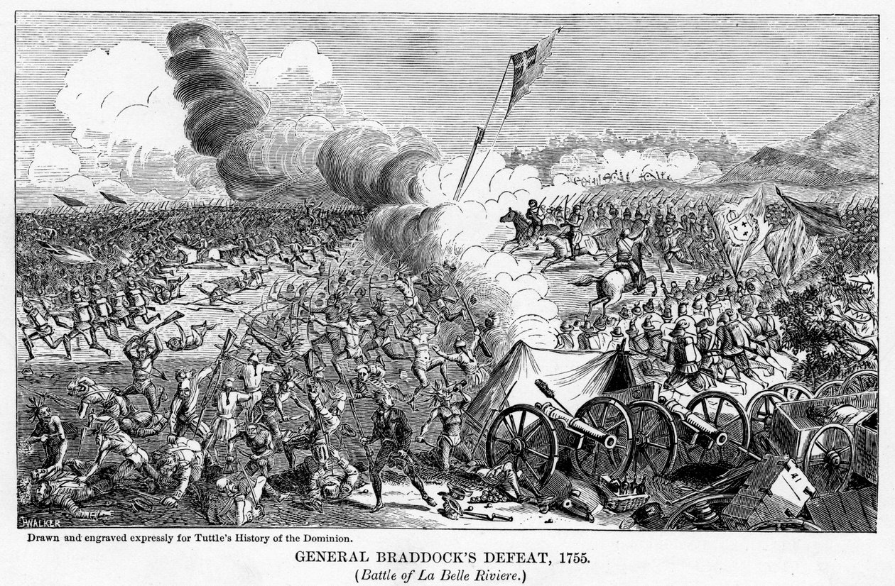 General Braddocks nederlag, 1755, 1877 af Unbekannt