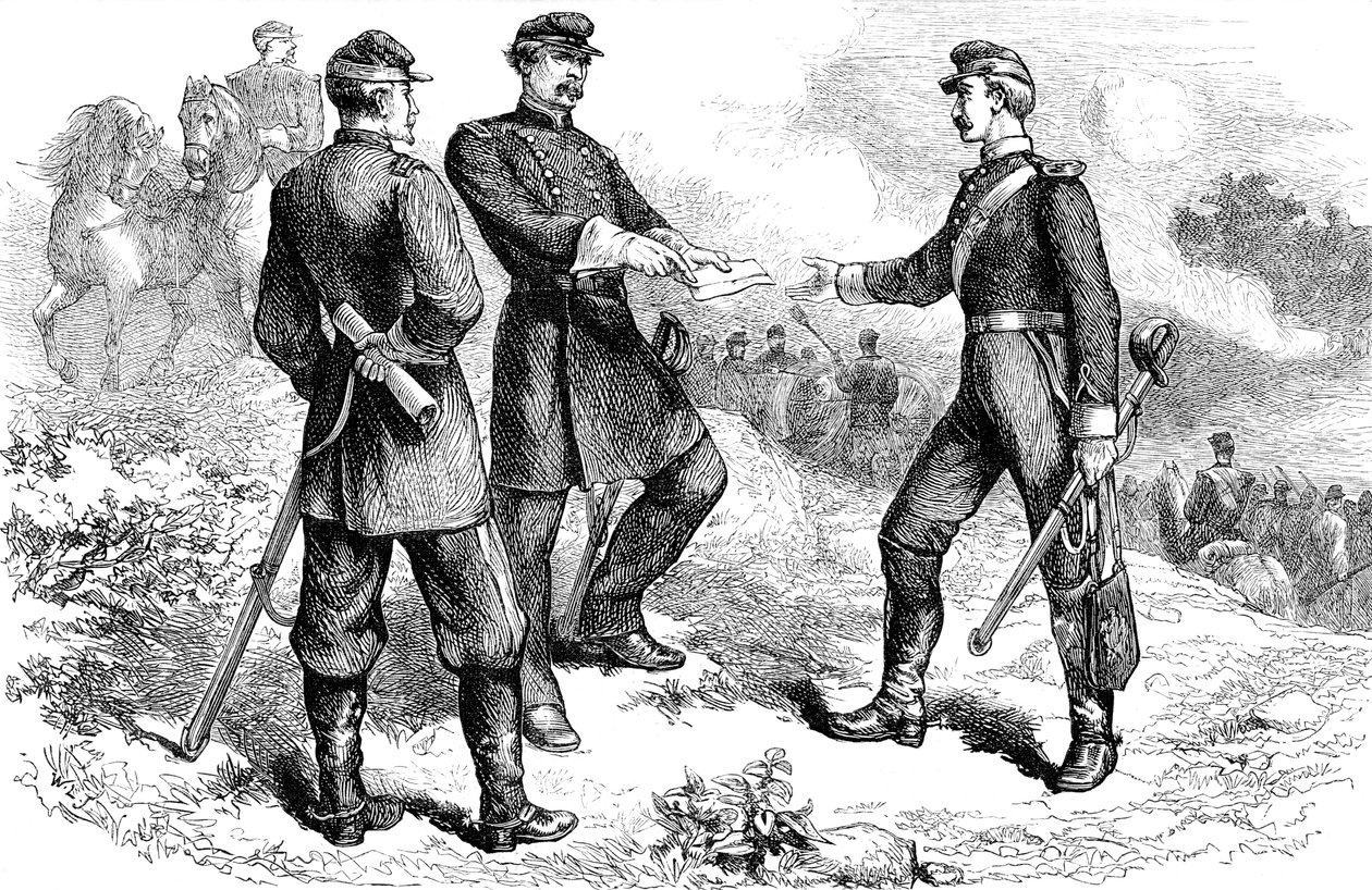 General McClellan i slaget ved Antietam, amerikansk borgerkrig, 1862 c1880 af Unbekannt