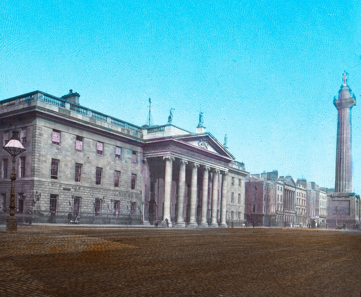 General Post Office og Nelsons Pillar, c1910 af Unbekannt