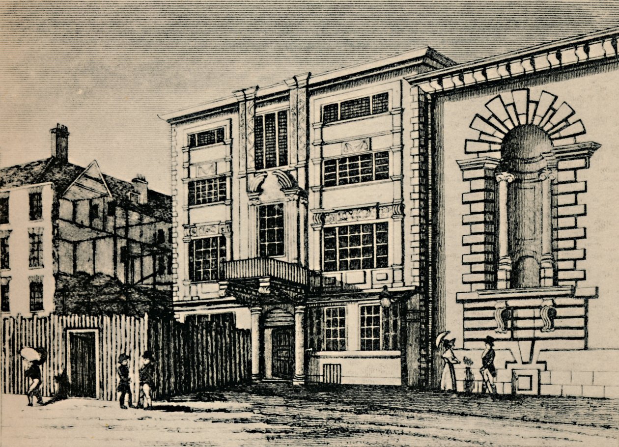 General Post Office, ca. 1793 - Viser bygninger, der støder op til Lloyds Coffee House, 1928 af Unbekannt