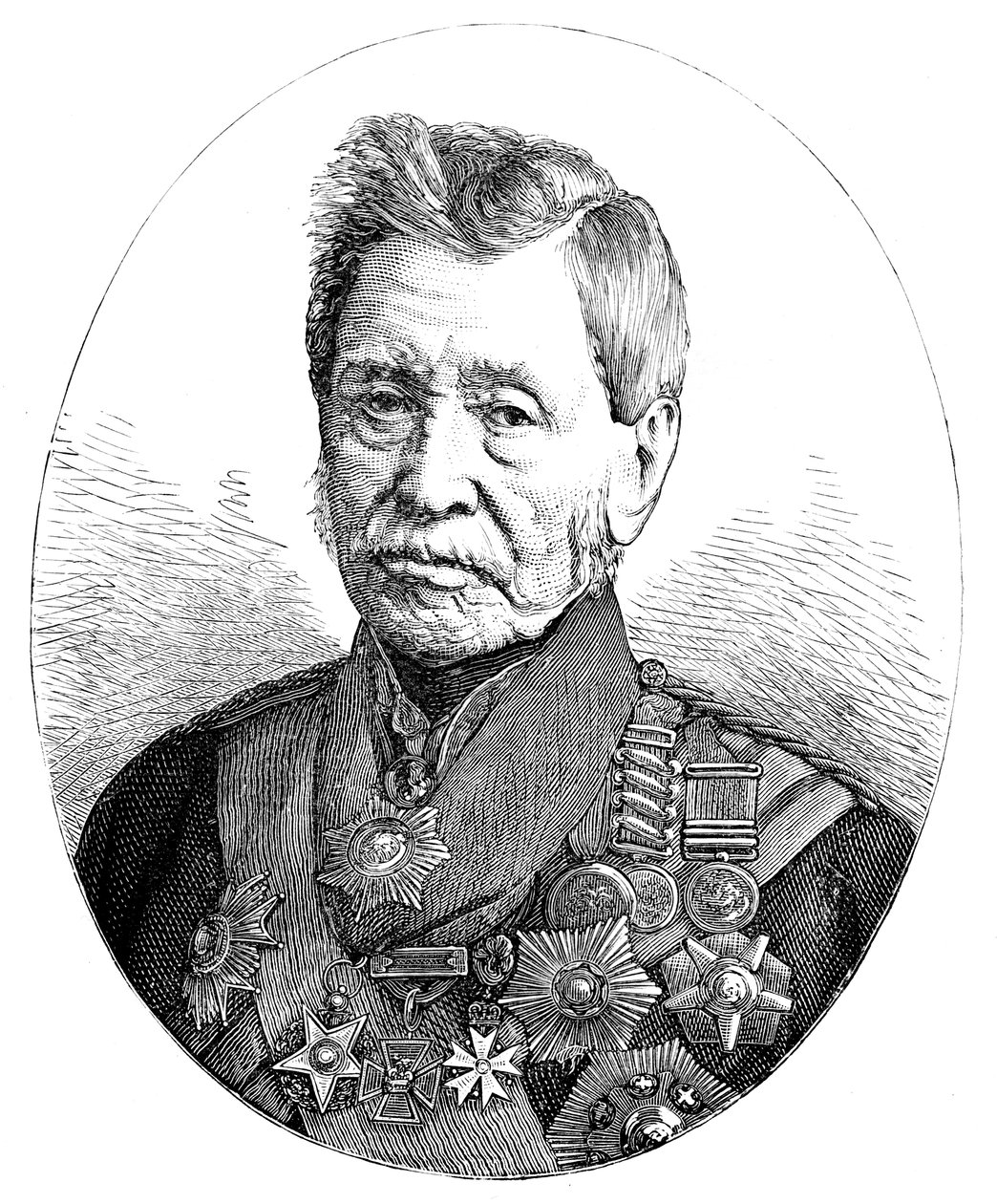General Sir John Fox Burgoyne 1782-1871, britisk soldat af Unbekannt