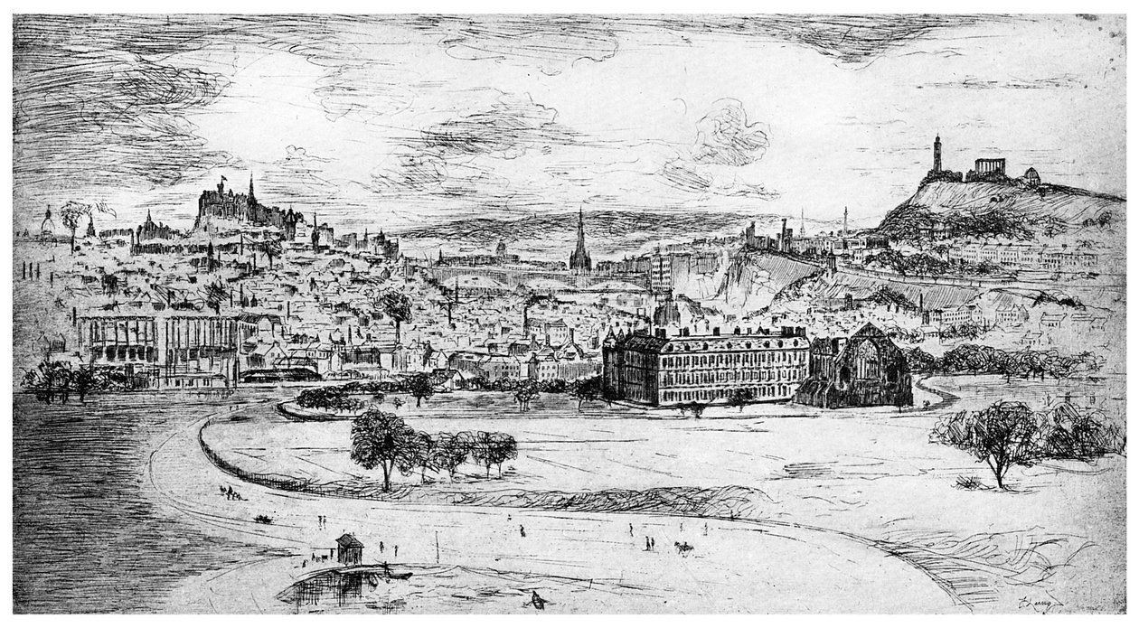 General View of Edinburgh, fra Arthurs Seat, 1900 af Unbekannt