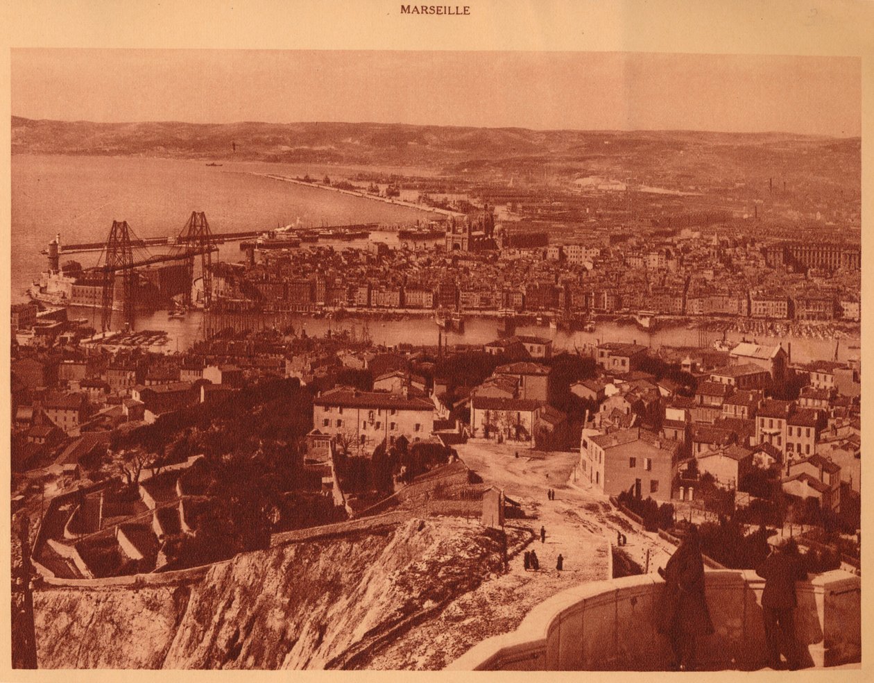 Almindelig udsigt over Marseille, 1930. af Unbekannt