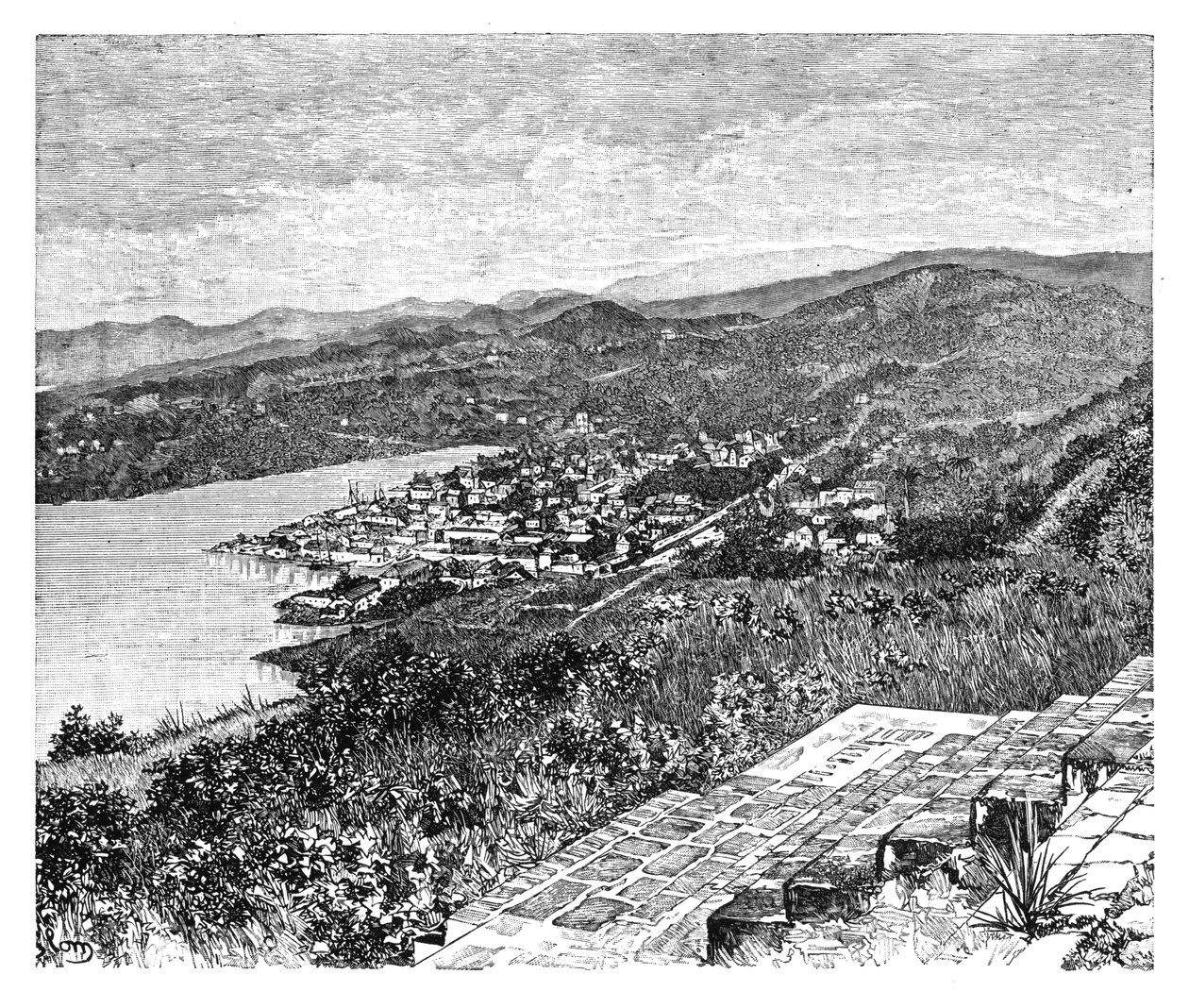 Generelt billede af Castries, St Lucia Island, c1890 af Unbekannt