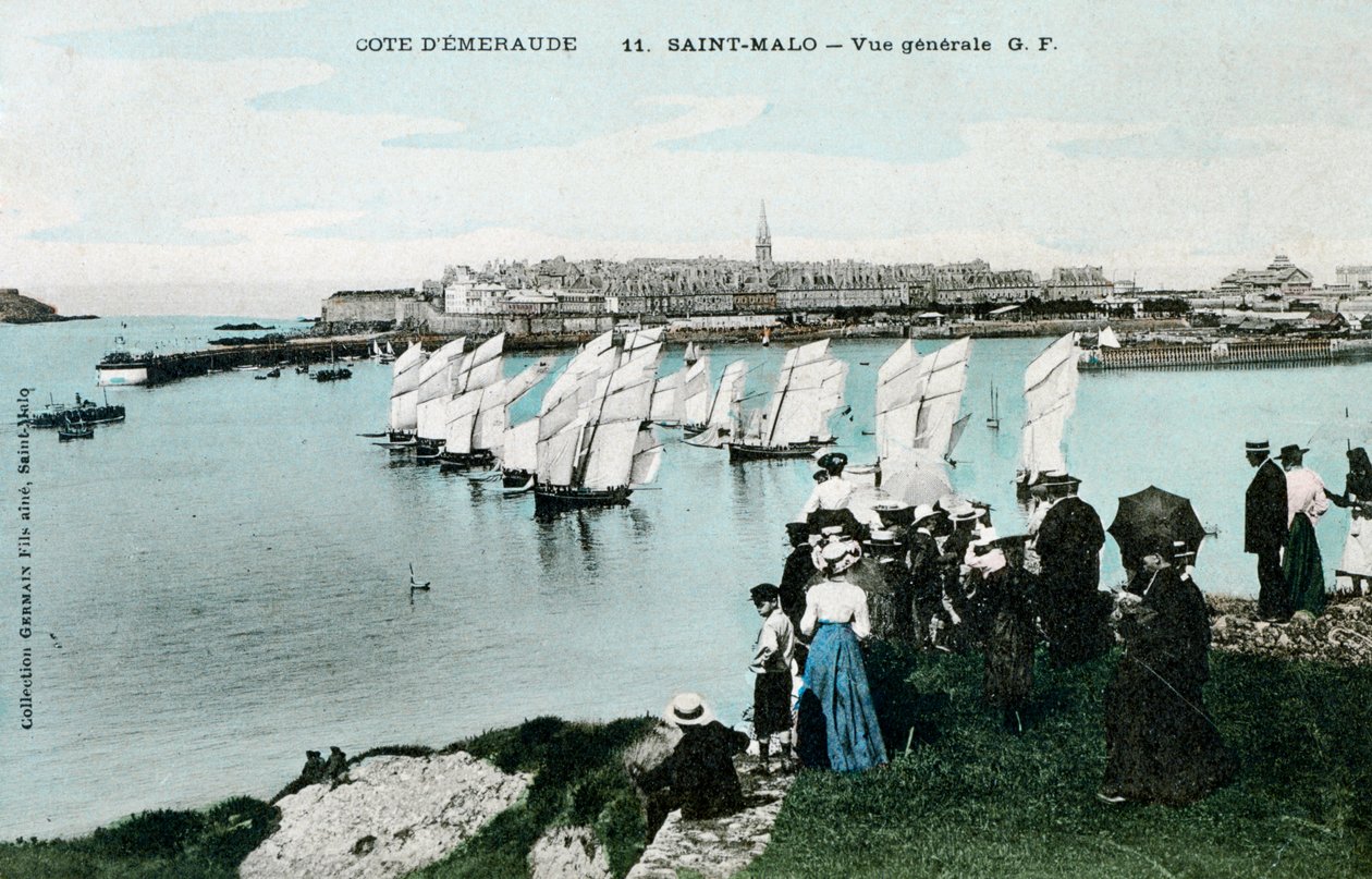 Generelt billede af Saint Malo, Bretagne, Frankrig, 20. århundrede af Unbekannt