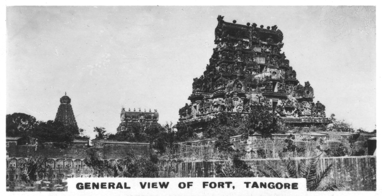 Generel udsigt over fortet, Tangore, Tamil Nadu, Indien, c1925 af Unbekannt