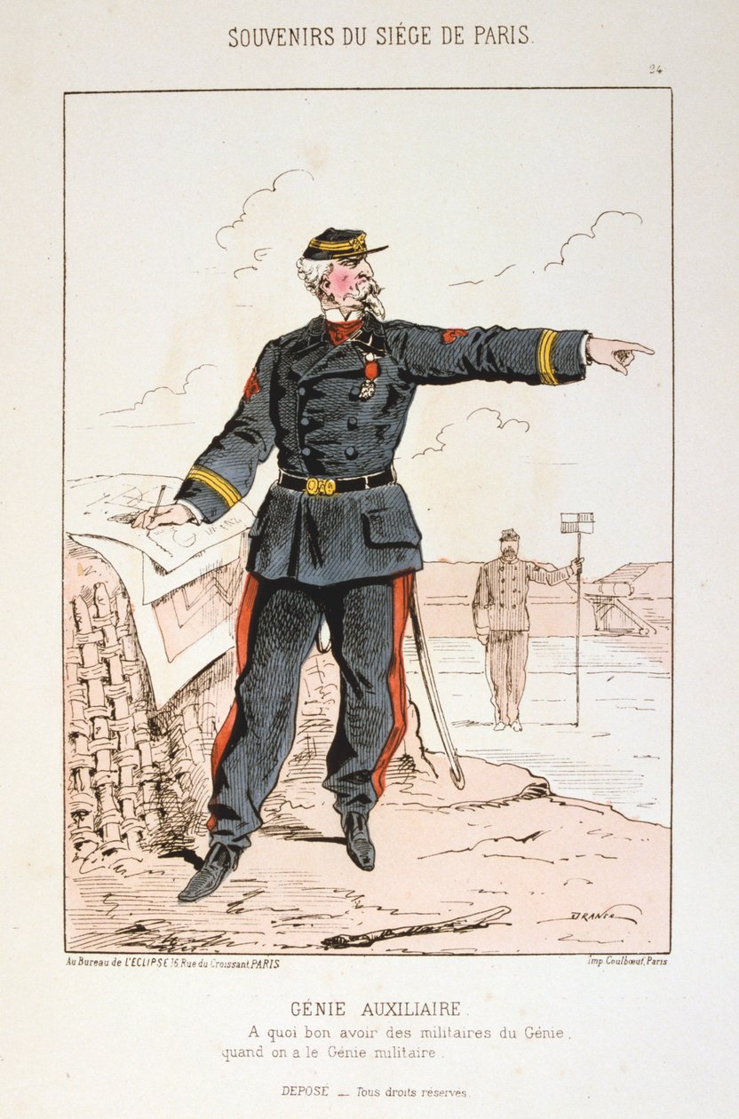 Genie Auxiliaire, belejring af Paris, fransk-preussisk krig, 1870-1871. af Unbekannt