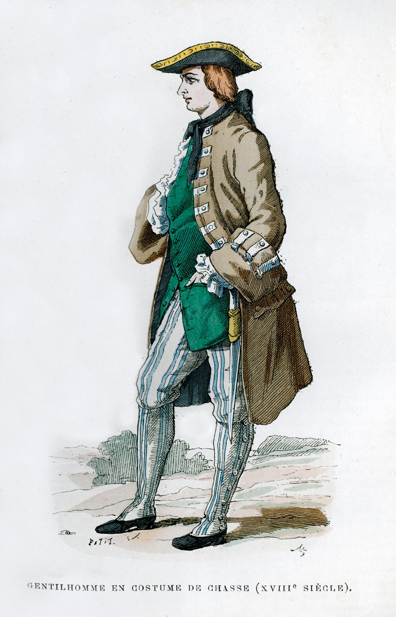 Herre i jagtdragt, 1700-tallet 1882-1884 af Unbekannt