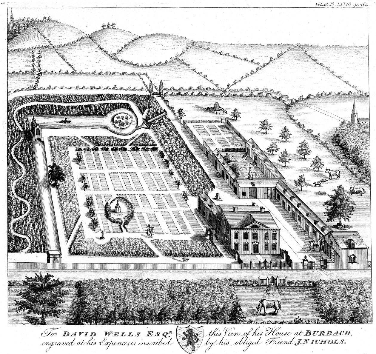 Gentlemans model landejendom, c1750 af Unbekannt