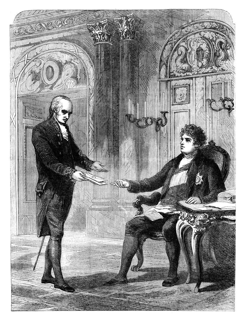 George Canning 1770-1827 modtog sin udnævnelse til at blive premierminister, 1827 c1895 af Unbekannt