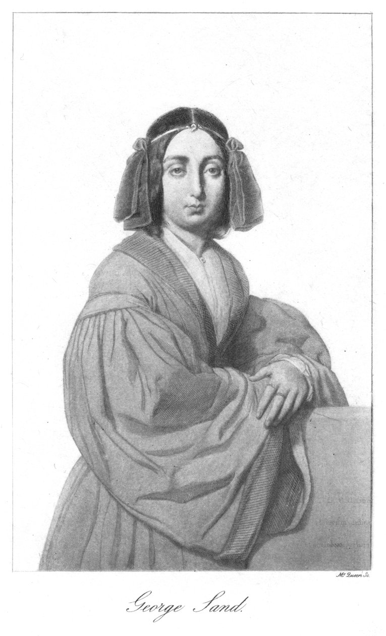 George Sand, fransk romantisk romanforfatter, midten af det 19. århundrede af Unbekannt